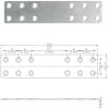 Braçadeiras e Suportes de Viga |   1 Pacote de Suportes Planos de Aço Inoxidável (152,4X35X2 Mm) Contém 12 Parafusos, Suporte Reto de Metal para Conexão de Reparo, Suporte Fixo para Madeira