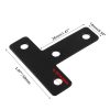 Braçadeiras e Suportes de Viga |   2Pcs Suporte de Canto Plano em T Preto 5Mm X 5Mm (2″ X 2″) – Braçadeira em T Plana de Alta Qualidade com Parafusos para Estruturas, Móveis e Armários.