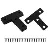 Braçadeiras e Suportes de Viga |   2Pcs Suporte de Canto Plano em T Preto 5Mm X 5Mm (2″ X 2″) – Braçadeira em T Plana de Alta Qualidade com Parafusos para Estruturas, Móveis e Armários.