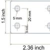 Braçadeiras e Suportes de Viga |   Suporte Reto de Metal 2.4 X 1.5 Polegadas, Placas de Reparo Retas de Metal com 1.2 Mm de Espessura, 12 Peças para Móveis, Madeira, Prateleiras e Armários.