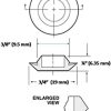 Conectores de Hardware |   1 Peça de Plugue de Metal de Montagem Embutida em Plástico Preto e Metal para Buraco – Kit de Substituição Variado para Buracos de 3/8″