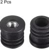 Conectores de Hardware |   12 Peças de Inserts para Tubos Redondos com Rosca M6, Para Tubo Redondo de 15mm/0,59″ de Diâmetro Interno, Plugue Plástico Redondo Preto para Rodas, Tampas de Extremidade de Cadeiras, Plugue para Pernas de Móveis