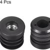 Conectores de Hardware |   24 Peças de Inserts para Tubos Redondos com Rosca M8, Para Tubo Redondo de 25mm/0,98″ de Diâmetro Externo, Plugue Plástico Preto Redondo, Inserto para Rodas, Tampas de Extremidade de Cadeiras, Plugue para Pernas de Móveis