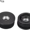 Conectores de Hardware |   8 Peças de Inserts para Tubos Redondos com Rosca M8, para Tubo Redondo de 32mm/1,26″ de Diâmetro Externo, Plugue Plástico Preto Redondo, Inserto para Rodas, Tampas de Extremidade de Cadeiras, Plugue para Pernas de Móveis