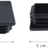 Conectores de Hardware |   Pacote com 4 Capas de Extremidade Quadradas de 2” Polegadas, Plugue Plástico Preto para Tubos, Capas de Extremidade para Postes de Tubo, Plugue Plástico Quadrado para Tubos.