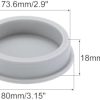 Conectores de Hardware |   Plugue de Silicone de Alta Temperatura Diâmetro 73,6 mm/2,9 Polegadas, Parada de Borracha em Forma de T para Furos, Plugues de Vedação à Prova d’Água para Revestimento em Pó, Cinza, Pacote com 1 (Diâmetro Externo 80 mm/3,15 Polegadas)