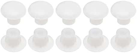 Conectores de Hardware |   Tampas de Furos de Parafuso 5Mm X 8Mm X 6Mm (Diâmetro X Capacidade Diâmetro X Altura) – Pacote com 50 – Ideais para Móveis, Armários e Guarda-Roupas – Tampas de Furos de Plástico – Brancas