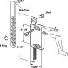 Ferragens para Janelas |   Conjunto de Operador de Janela Louvre R 7015, Montagem Lateral, Fundido (Pacote Único)