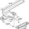 Ferragens para Janelas |   H 3597 Manivela de Fechadura de Alumínio para Janela de Batente com Base Deslocada (Pacote Único)