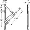 Ferragens para Janelas |   H 3626 8 Pol., Aço Inoxidável, Dobradiça de 4 Barras para Janela Casement ou Projetada (Pacote com 2)