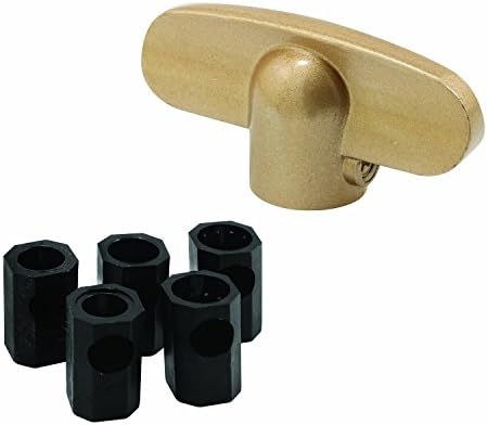 Ferragens para Janelas |   H 3896 Universal, Manípulo de Janela Basculante Champagne Tee-Crank (Pacote com 2)