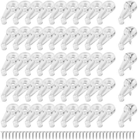 Ferragens para Janelas |   Kit de 5 Clipes de Vidro para Retenção de Portas de Armário, Clipes de Retenção de Vidro Transparente de 4 mm, Clipes para Tela de Janela, Suportes para Espelho, Clipes de Apoio para Molduras de Fotos