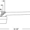 Ferragens para Janelas |   Operador de Janela de Batente com Manivela de Braço Único Direito 23023 9-1/2 Pol. Acabamento em Bronze (Embalagem Única)