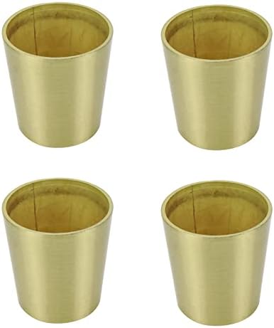 Ferragens para Móveis |   4 Peças Protetor de Pé de Mesa Capuz Redondo para Móveis, Protetor de Piso para Pés de Mesa, Cadeira e Sofá, Antiderrapante, Dourado, Liga de Zinco, Altura 3,8 cm