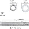 Ferragens para portões |   2 Peças de Dobradiça J-Bolt Pesada de 8 Polegadas com 5/8″ para Cerca de Cadeia, Dobradiças de Postes de Aço Galvanizado para Hardware de Portão de Fazenda, Inclui Porcas e Arruelas