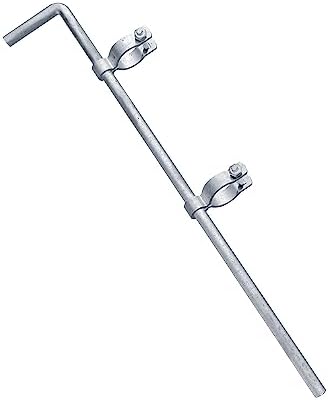 Ferragens para portões |   Barra de Queda para Portão de 1-5/8″ × 36″, Cano de Aço Galvanizado para Portão de Cerca de Cadeia, Com 2 Peças de Hinge Fêmea para Quadro de Portão de 1-5/8″.