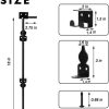 Ferragens para portões |   Cano de 18″ para Portão, Trava de Solo para Portão Pesada, Parada para Portão, Ferragens para Portão, Cano de Aço Sólido para Cercas de Madeira, Portões de PVC, Vinil e Metal (Acabamento Preto, 1 Pacote)