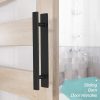 Ferragens para portões |   Conjunto com 2 puxadores de porta de metal pesado de 30 cm, moderno puxador de porta de ferro preto para celeiro, jardim, cerca, portas de galpão, puxadores de armário e closet.