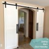 Ferragens para portões |   Conjunto com 2 puxadores de porta de metal pesado de 30 cm, moderno puxador de porta de ferro preto para celeiro, jardim, cerca, portas de galpão, puxadores de armário e closet.