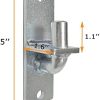 Ferragens para portões |   Conjunto de 2 Dobradiças de Metal para Portão com Montagem na Parede de 1-3/8 Polegadas – Dobradiças para Poste de Cerca, Dobradiça para Estrutura de Cerca de Cadeia, Acessórios para Portão Externo (Parafusos Inclusos)