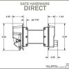 Ferragens para portões |   Fechadura de Chave em Metal Zincado Preto Keystone | Bidirecional | Chave Igual | Kladv-M2-Bk-Ka