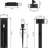 Ferragens para portões |   Fechadura de Porta Resistente à Água e à Ferrugem para Cerca de Madeira, Fechadura de Porta de Alumínio de Dupla Abertura Lateral, Hardware de Fechadura de Porta, Fechadura de Porta que Se Tranca Sozinha para Jardim e Fazenda