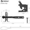 Ferragens para portões |   Fechadura de Portão Autocerrante com Cabo de Molas, Fechadura de Alavanca Automática para Cerca de Madeira, Ferragem de Fechadura para Cerca Externa, Segurança para Piscina, Jardim, Galpão, Gaiola, Acabamento Preto