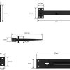 Ferragens para portões |   Fechadura de Portão Pesada para Cerca de Madeira, Fechadura de Portão em Alumínio dos Dois Lados para Cerca Externa, Ferragem de Fechadura de Porta para Jardim e Fazenda (Preto)