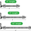 Ferragens para portões |   Hinge de Portão J Bolt M12X 10”, Dobradiças Leves para Portões com Pino Macho de 5/8”, Dobradiça de Poste J Bolt em Aço Inoxidável 304 para Portões de Fazenda, Capacidade de Carga de Até 500Lbs (2 Peças, Arruelas e Porcas Incluídas)