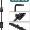 Ferragens para portões |   Home Master Hardware 18″ Cane Bolt, Trava de Portão Pesada, Cane Bolts para Portões, Ferragens para Portão de Cerca, Parada de Portão Metálica para o Solo, Preto