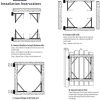 Ferragens para portões |   Kit de Estrutura de Porta Anti-Sag, Kit de Braço de Canto para Porta, Kit de Suporte Pesado para Porta com Fechadura Automática para Cercas de Madeira, Portões de Curral e Entrada, Portas de Galpão, Janelas de Madeira, 2 Conjuntos