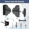 Ferragens para portões |   Kit de Porta de Cerca, Kit de Hardware para Porta Anti-Sag com Fechadura, Kit de Hardware Ajustável para Cerca de Madeira, Portões de Entrada, Portas de Galpão, Portões de Curral, Portão Externo, G/L/1