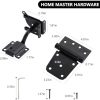 Ferragens para portões |   Kit de Portão Autocerrante Home Master Hardware Preto – Dobradiças de Molas em T de 3,5 Pol. 2 Pacotes + Fechadura de Portão Autoajustável 1 Pacote