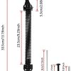 Ferragens para portões |   Mola de Fechamento Automático para Porta de Cerca de 13 Polegadas, Hardware para Cercas de Madeira e Vinil com Ferramenta Ajustável, Aço, Preto