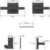 Ferragens para portões |   Trava de Portão de Dupla Face para Cerca de Madeira, Pesada, Ferragem para Portão de Porta de Alumínio, Preta