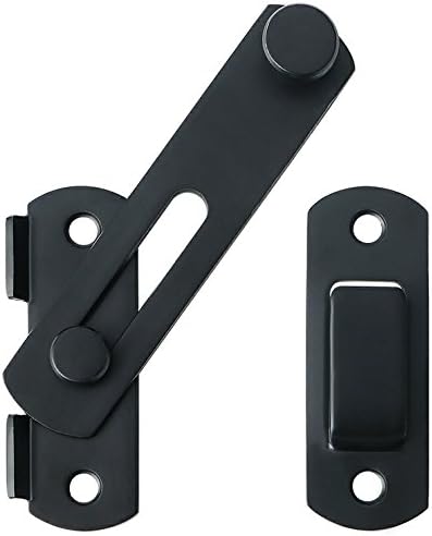 Ferragens para portões |   Trava de Portão Flip Latch – Fechadura de Segurança para Portão de Madeira, Cerca, Portas de Correr Francesas, Hardware de Portão em Aço Inoxidável Sus304 de Alta Resistência, Acabamento Preto Fosco Ms9500-B