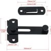 Ferragens para portões |   Trava de Portão Flip Latch – Fechadura de Segurança para Portão de Madeira, Cerca, Portas de Correr Francesas, Hardware de Portão em Aço Inoxidável Sus304 de Alta Resistência, Acabamento Preto Fosco Ms9500-B