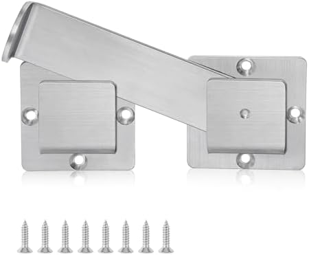 Ferragens para portões |   Trava de Portão Flip para Madeira, Design de 180° para Trava de Portão Duplo Pesada, Trava de Portão de Fazenda Resistente de 4mm, Trava de Porta de Celeiro Antirrust para Cercas Exteriores, Portões de Fazenda, Galpão, Quintal