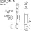 Ferragens para portões |   Trava de Segurança para Piscina Magna Latch N346-212, Trava Vertical à Prova de Crianças para Portões de Piscina ou Cercas, Preta