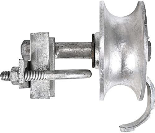 Ferragens para portões |   Trilho para Portão Deslizante de Corrente com Rolos de Portão Deslizante em Aço Galvanizado – Acessórios para Portão Deslizante de 2″ (1-7/8″) e Tubo de Trilho de 1-5/8″, 1 Pacote