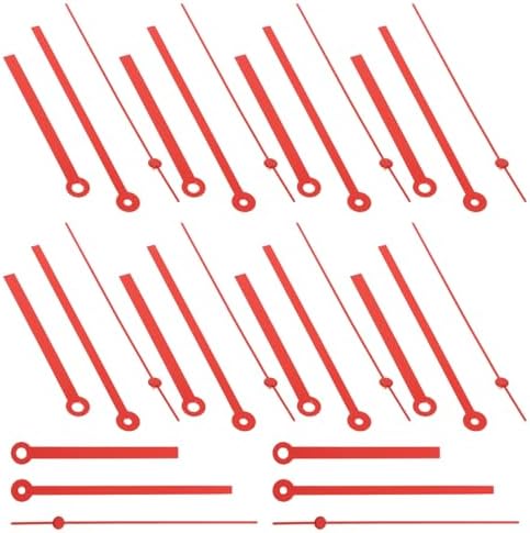 Hardware de Relógio |   10 Conjuntos de Ponteiros de Relógio Substitutos DIY – Peças para Relógio – Kit de Relógio DIY para Mãos de Relógio de Parede – Kit de Reparação de Ponteiros de Relógio – Apenas Ponteiros de Relógio DIY para Parede – Vermelho