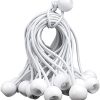 Lonas e Cintas de Amarração |   30 Peças de Corda Elástica com Bolas – Bungee de 4 Polegadas com Bola Branca – Corda Bungee Pesada para Lona, Resistente às Intempéries, Cinta de Amarração para Camping, Tendões, Carga, Segurar Fios e Mangueiras.