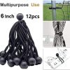 Lonas e Cintas de Amarração |   36 Peças de Clips para Lona com Mosquetão e Cordas Bungee de Bola – Fixadores de Tenda Shark, Grampos para Lona de Alta Resistência – Clip de Cordão Bungee para Cobertura de Piscina, Grampos para Capa de Carro (Marrom)