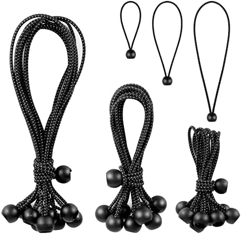 Lonas e Cintas de Amarração |   Corda Bungee para Bolas 4, 6, 9 Polegadas, 30 Peças de Bolas Bungee Pesadas para Cobertura, Cordas de Amarração para Camping, Abrigos, Carga e Postes de Tenda com Resistência a UV