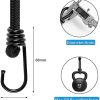 Lonas e Cintas de Amarração |   Corda Bungee Pequena com Ganchos 6 Polegadas – Pacote com 10 Corda Bungee Preta, Ganchos Resistentes para Uso Externo, Cintas de Amarração Bungee de 8 mm de Diâmetro para Camping, Lonas, Barracas, Caminhadas, Caça, Caminhões e Barcos.