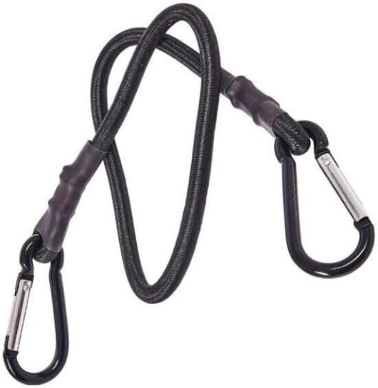 Lonas e Cintas de Amarração |   Corda Bungee Preta, Corda Elástica de 60 cm, Corda Bungee com Ganchos de Liga de Alumínio, Pacote com 4 Faixas Bungee para Bagageiro, Camping, Carga, Bicicleta, Transporte, Lonas de Armazenamento e Amarrações.