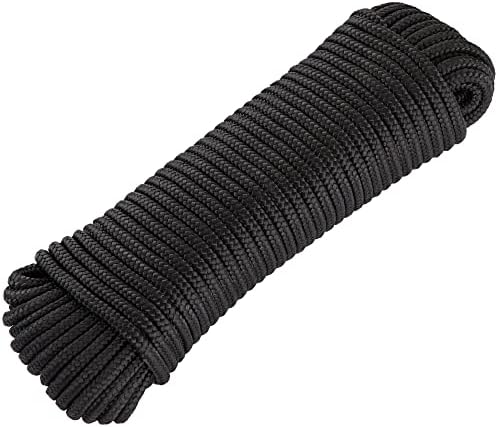 Lonas e Cintas de Amarração |   Corda de Nylon, Paracord 550 Ideal para Camping, Trilha e Utilidades, Ótima para Varal, Amarrar, Puxar, Balançar e Muito Mais – 1/4 de Polegada por 50 Pés.