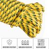 Lonas e Cintas de Amarração |   Corda de Polipropileno Trançada Diamante Dt-Rope, 3/8 Polegada X 30 Metros, Corda Utilitária Multiuso, Corda de Amarração, Puxar, Nó, Uso Interno e Externo, Camping, Suspensão de Rede, Pinhata (Amarelo-Multicolorido)