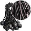 Lonas e Cintas de Amarração |   Cordas elásticas para bola – Pacote com 50 unidades, cordas pretas de 5 polegadas para amarração de lona, abrigo de toldo, tubo de parede. Cordas elásticas resistentes para amarração de lonas e toldos.