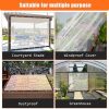 Lonas e Cintas de Amarração |   Lona Transparente 8X1 Ft Impermeável para Uso Pesado, Cobertura ao Ar Livre para Jardim, Lona de Vinil Transparente com Ilhós, Lona Impermeável Transparente para Cobrir Galinheiro, Varanda, Toldos, Plantas e Camping.